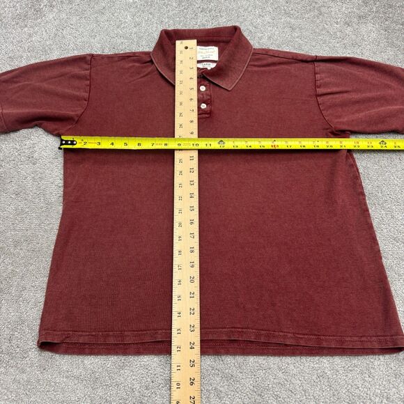 RVCA Alex Knost Polo Shirt Mens Large Faded Burgundy Short Sleeve Cotton Casual - Picture 8 of 11
